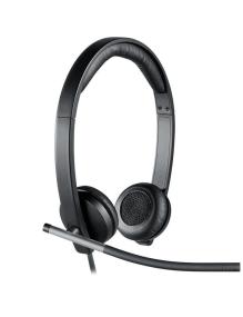 Auriculares Logitech H650e/ con Micrófono/ USB/ Negros