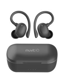 Auriculares Deportivos Bluetooth Muvit iO Smart True Wireless Sport ENC con estuche de carga/ Autonomía 6h/ Negros