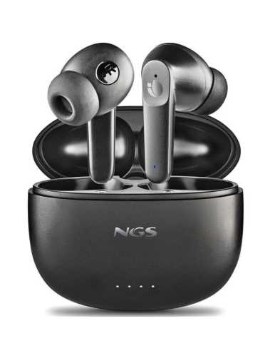 Auriculares Bluetooth NGS Ártica Hush con estuche de carga/ Autonomía 4h/ Negros