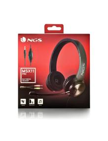 Auriculares NGS MSX 11 Pro/ con Micrófono/ Jack 3.5/ Negros