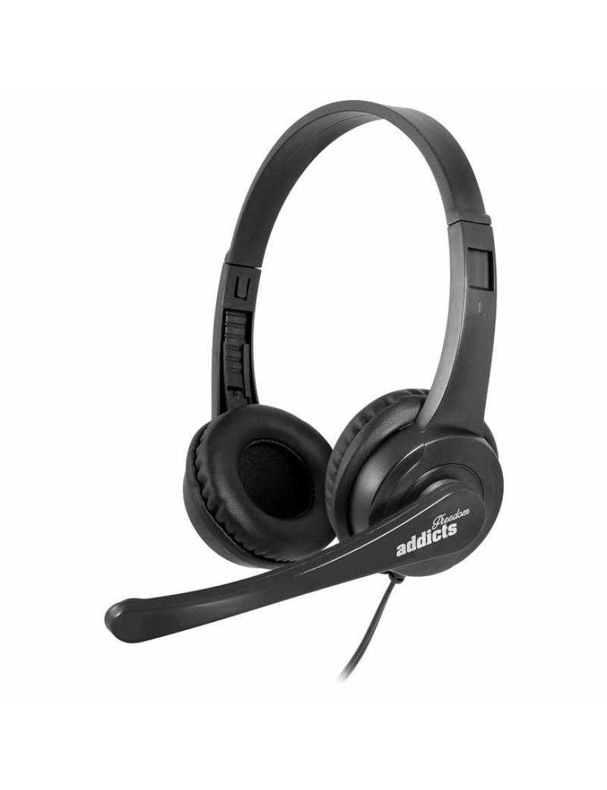 Auriculares NGS VOX505 USB/ con Micrófono/ USB/ Negros