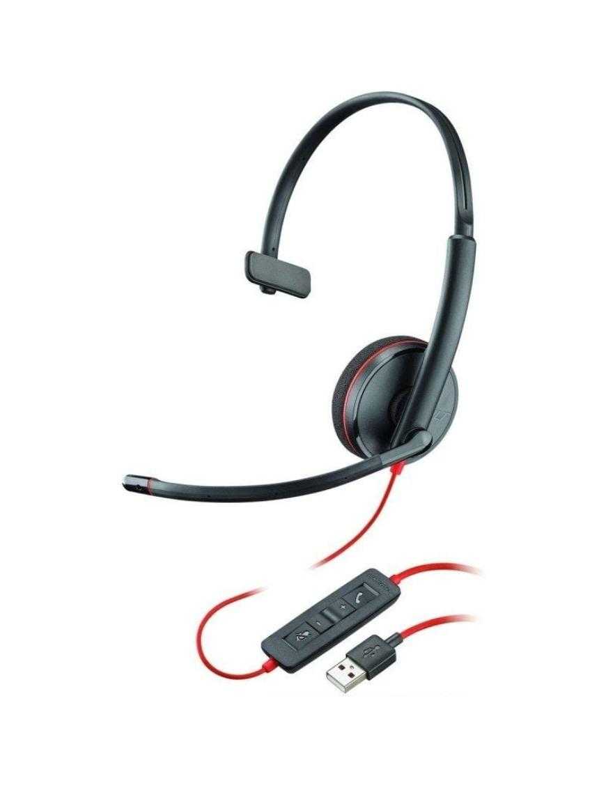 Auriculares Plantronics Blackwire C3210/ con Micrófono/ USB/ Negros