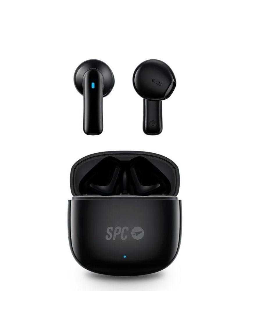 Auriculares Bluetooth SPC Zion 2 Play con estuche de carga/ Autonomía 7h/ Stick Corto 30mm/ Negros