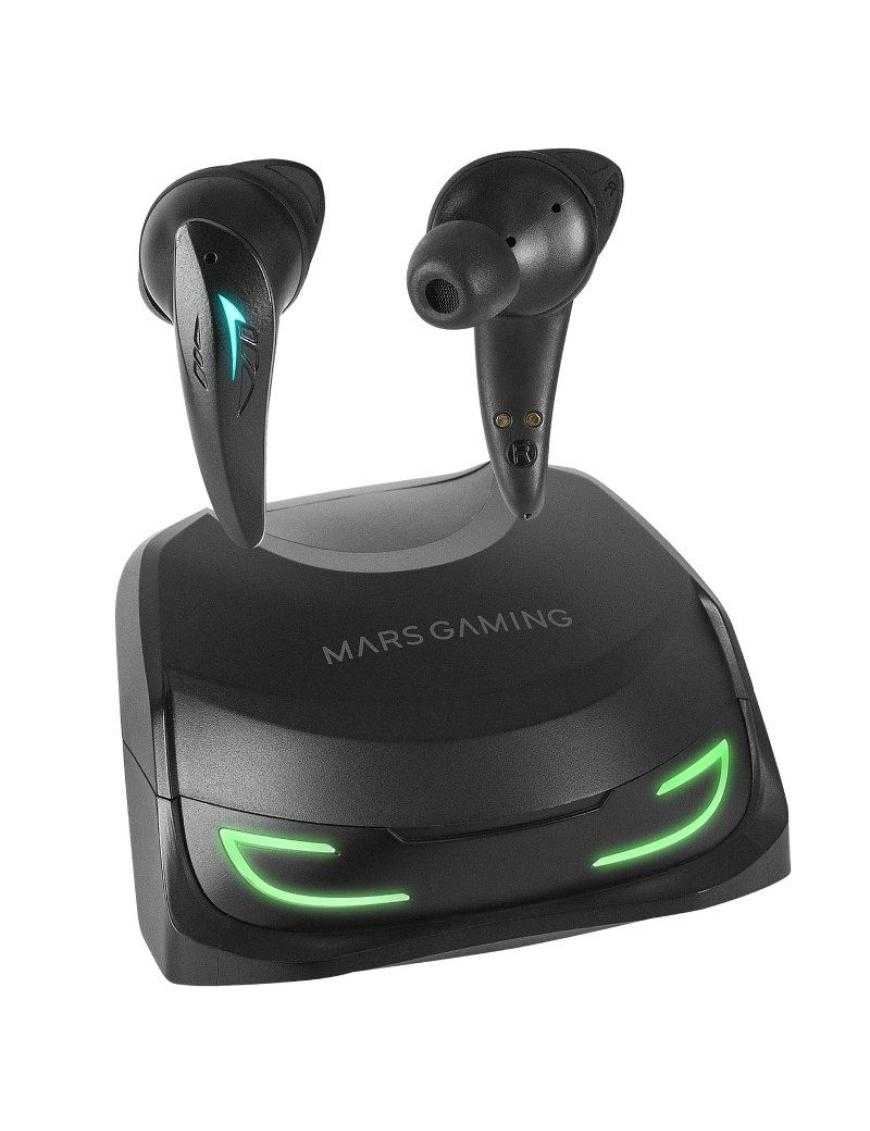 Auriculares Bluetooth Mars Gaming MHI-Ultra con estuche de carga/ Autonomía 7-8h/ Negros