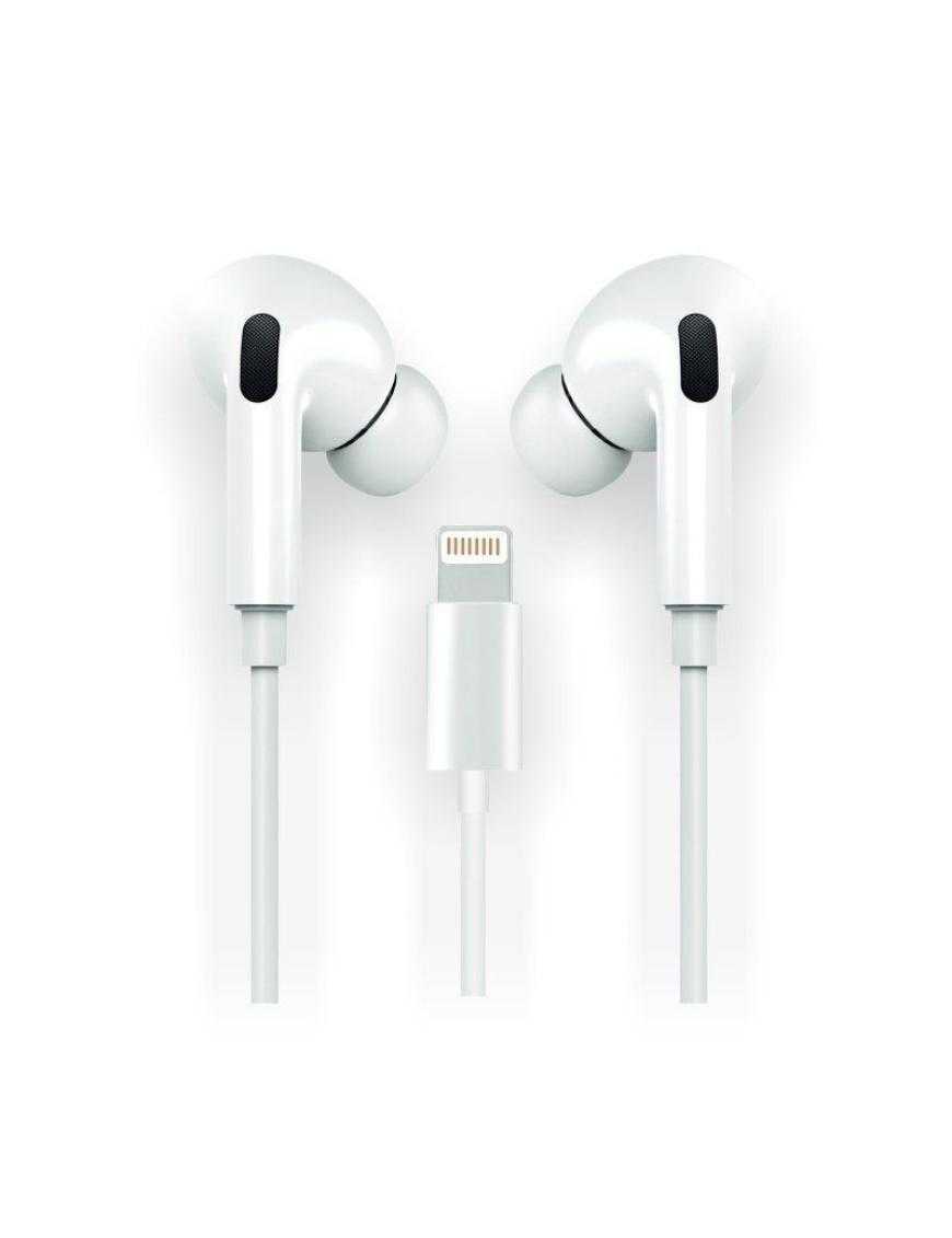 Auriculares Intrauditivos Tech One Tech earTECH HOP TEC1202/ con Micrófono/ Lightning/ Blancos