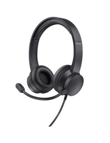 Auriculares Trust HS-201 USB/ con Micrófono/ USB/ Negros