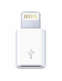 Adaptador Micro USB Lightning 3GO A200/ Micro USB Hembra - Lightning Macho/ Blanco