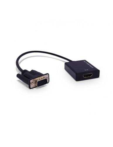 Cable Conversor 3GO C132 HDMI Hembra - VGA Macho/ 28.5cm/ Negro