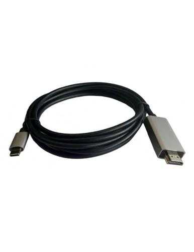 Cable HDMI 3GO C137/ HDMI Macho - USB Tipo-C Macho/ 2m/ Negro