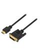 Cable HDMI 3GO CDVIHDMI/ HDMI Macho - DVI Macho/ 1.8m/ Negro