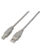 Cable USB 2.0 Impresora Aisens A101-0002/ USB Tipo-B Macho - USB Macho/ Hasta 2.5W/ 60Mbps/ 1.8m/ Beige