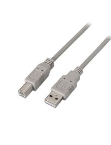 Cable USB 2.0 Impresora Aisens A101-0004/ USB Tipo-B Macho - USB Macho/ Hasta 2.5W/ 60Mbps/ 4.5m/ Beige