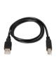 Cable USB 2.0 Impresora Aisens A101-0006/ USB Tipo-B Macho - USB Macho/ Hasta 2.5W/ 60Mbps/ 1.8m/ Negro