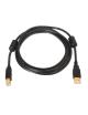 Cable USB 2.0 Impresora Aisens A101-0009/ USB Tipo-B Macho - USB Macho/ Hasta 2.5W/ 60Mbps/ 2m/ Negro