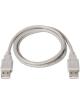 Cable USB 2.0 Aisens A101-0021/ USB Macho - USB Macho/ Hasta 2.5W/ 60Mbps/ 1m/ Beige