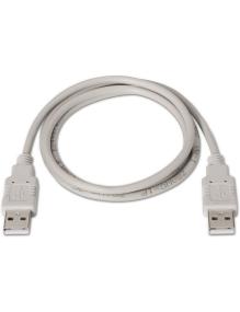 Cable USB 2.0 Aisens A101-0022/ USB Macho - USB Macho/ Hasta 2.5W/ 60Mbps/ 2m/ Beige