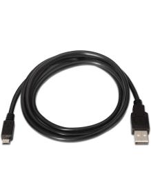 Cable USB 2.0 Aisens A101-0027/ USB Macho - MicroUSB Macho/ Hasta 2.5W/ 60Mbps/ 80cm/ Negro