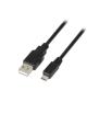 Cable USB 2.0 Aisens A101-0029/ USB Macho - MicroUSB Macho/ Hasta 2.5W/ 60Mbps/ 3m/ Negro