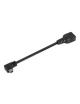 Cable USB 2.0 Aisens A101-0034/ MiniUSB Macho - USB Hembra/ Hasta 2.5W/ 60Mbps/ 15cm/ Negro