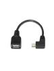 Cable USB 2.0 Aisens A101-0034/ MiniUSB Macho - USB Hembra/ Hasta 2.5W/ 60Mbps/ 15cm/ Negro