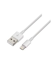 Cable Lightning Aisens A102-0035/ USB Macho - Lightning Macho/ Hasta 2.5W/ 60Mbps/ 1m/ Blanco