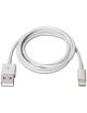 Cable Lightning Aisens A102-0035/ USB Macho - Lightning Macho/ Hasta 2.5W/ 60Mbps/ 1m/ Blanco