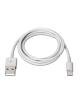 Cable Lightning Aisens A102-0036/ USB Macho - Lightning Macho/ Hasta 2.5W/ 60Mbps/ 2m/ Blanco