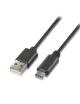 Cable USB 2.0 Tipo-C Aisens A107-0050/ USB Tipo-C Macho - USB Macho/ Hasta 9W/ 625Mbps/ 50cm/ Negro