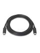 Cable USB 2.0 Tipo-C Aisens A107-0056/ USB Tipo-C Macho - USB Tipo-C Macho/ Hasta 9W/ 625Mbps/ 1m/ Negro