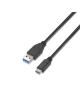 Cable USB 3.1 Tipo-C Aisens A107-0060/ USB Tipo-C Macho - USB Macho/ Hasta 27W/ 625Mbps/ 1m/ Negro