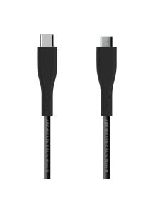 Cable USB 2.0 Aisens A107-0349/ USB Tipo-C Macho - MicroUSB Macho/ Hasta 15W/ 60Mbps/ 1m/ Negro