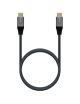 Cable USB 2.0 Tipo-C Aisens A107-0628 5A 100W/ USB Tipo-C Macho - USB Tipo-C Macho/ Hasta 100W/ 60Mbps/ 1m/ Gris