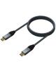 Cable USB 2.0 Tipo-C Aisens A107-0628 5A 100W/ USB Tipo-C Macho - USB Tipo-C Macho/ Hasta 100W/ 60Mbps/ 1m/ Gris