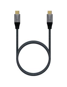 Cable USB 2.0 Tipo-C Aisens A107-0629 5A 100W/ USB Tipo-C Macho - USB Tipo-C Macho/ Hasta 100W/ 60Mbps/ 2m/ Gris