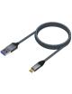 Cable USB 3.1 Tipo-C Aisens A107-0630/ USB Tipo-C Macho - USB Macho/ Hasta 27W/ 1250Mbps/ 50cm/ Gris