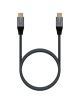 Cable USB 3.2 Tipo-C Aisens A107-0671 20GBPS 100W/ USB Tipo-C Macho - USB Tipo-C Macho/ Hasta 100W/ 2500Mbps/ 1m/ Gris