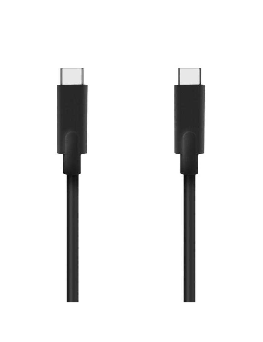 Cable USB 3.2 Tipo-C Aisens A107-0705 10GBPS 5A 100W/ USB Tipo-C Macho - USB Tipo-C Macho/ Hasta 100W/ 2500Mbps/ 3m/ Negro