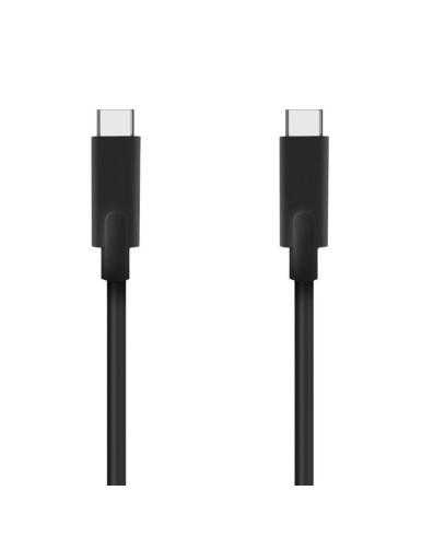 Cable USB 3.2 Tipo-C Aisens A107-0706 5GBPS 3A 60W/ USB Tipo-C Macho - USB Tipo-C Macho/ Hasta 60W/ 625Mbps/ 4m/ Negro