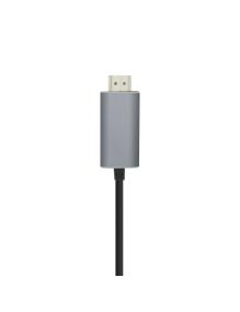 Cable Conversor Aisens A109-0392/ USB Tipo-C Macho - HDMI Macho/ Hasta 27W/ 1250Mbps/ 80cm/ Negro