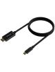 Cable Conversor HDMI 4K Aisens A109-0624/ USB Tipo-C Macho - HDMI Macho/ Hasta 27W/ 1250Mbps/ 1.8m/ Negro