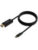 Cable Conversor Aisens A109-0688/ USB Tipo-C Macho - DisplayPort Macho/ Hasta 27W/ 1250Mbps/ 80cm/ Negro