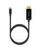 Cable Conversor Aisens A109-0688/ USB Tipo-C Macho - DisplayPort Macho/ Hasta 27W/ 1250Mbps/ 80cm/ Negro