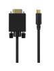 Cable Conversor Aisens A109-0693/ USB Tipo-C Macho - VGA Macho/ Hasta 27W/ 1250Mbps/ 1.8m/ Negro