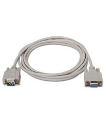 Cable Serie RS232 Aisens A112-0065/ DB9 Macho - DB9 Hembra/ Hasta 0.15W/ 1.6Mbps/ 1.8m/ Beige