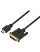 Cable HDMI Aisens A117-0090/ DVI Macho - HDMI Macho/ Hasta 10W/ 720Mbps/ 1.8m/ Negro