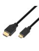 Cable HDMI Aisens A119-0114/ HDMI Macho - Mini HDMI Macho/ Hasta 10W/ 720Mbps/ 1.8m/ Negro