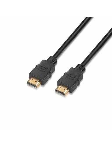 Cable HDMI 2.0 4K Aisens A120-0118/ HDMI Macho - HDMI Macho/ Hasta 10W/ 2250Mbps/ 50cm/ Certificado/ Negro