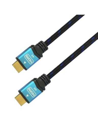 Cable HDMI 2.0 4K Aisens A120-0355/ HDMI Macho - HDMI Macho/ Hasta 10W/ 2250Mbps/ 50cm/ Negro y Azul