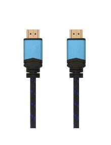 Cable HDMI 2.0 4K Aisens A120-0355/ HDMI Macho - HDMI Macho/ Hasta 10W/ 2250Mbps/ 50cm/ Negro y Azul