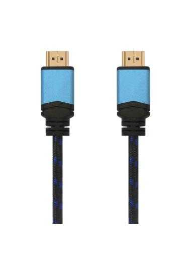 Cable HDMI 2.0 4K Aisens A120-0357/ HDMI Macho - HDMI Macho/ Hasta 10W/ 2250Mbps/ 2m/ Negro/ Azul